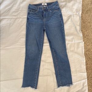 PAIGE Blue Ankle Cropped Jeans